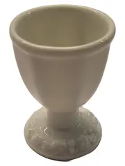 Vorschaubild 1 von Porzellan Eierbecher Klassisch Weiß Blumen Florales Muster 7cm