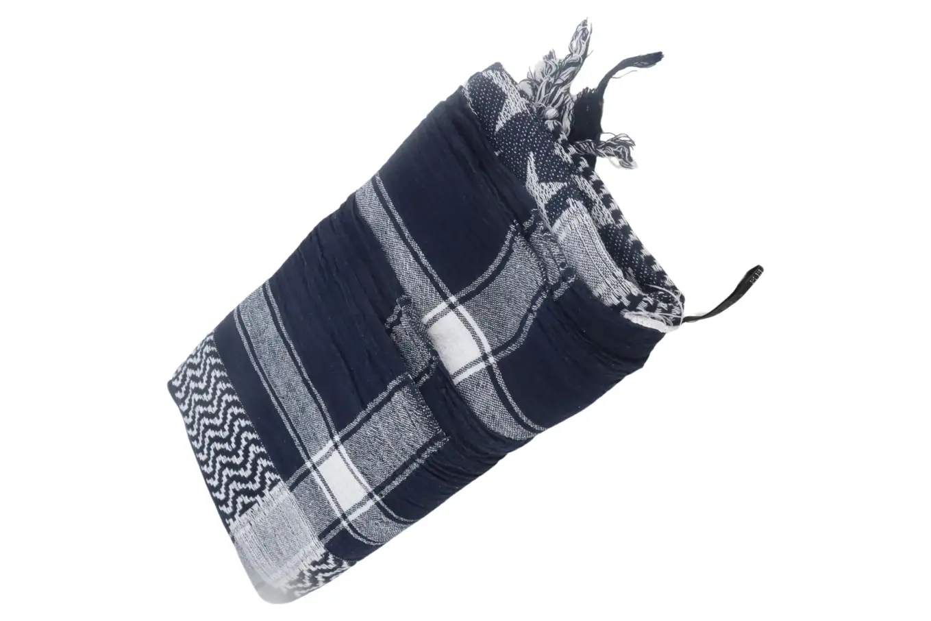 ONLY Damen Schal Blau Kariert Sterne Casual Polyester Tuch 115x105cm