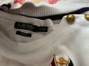 Vorschaubild 4 von Damen Pullover Maritim Gestreift Anker Logo Gr. M