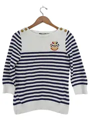 Vorschaubild 1 von Damen Pullover Maritim Gestreift Anker Logo Gr. M