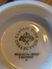 Vorschaubild 4 von Porzellan Tasse Unterteller Kuchenteller Gold Elegant Blumen 3tlg