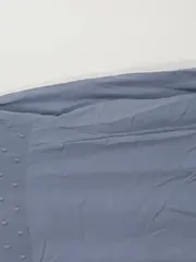 Vorschaubild 3 von Damen Hemdbluse Gr. 40 Blau Langarm Punkte Viskose Casual