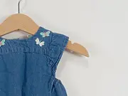 Vorschaubild 2 von Mädchen Jeanskleid Gr. 68 Blau mit Schmetterlingen Casual