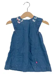 Vorschaubild 1 von Mädchen Jeanskleid Gr. 68 Blau mit Schmetterlingen Casual