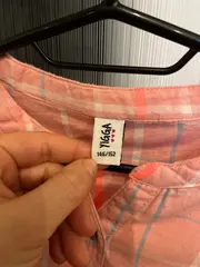 Vorschaubild 8 von Mädchen Sommerkleid kariert rosa Tunika Gürtel Gr. 146/152