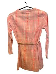Vorschaubild 2 von Mädchen Sommerkleid kariert rosa Tunika Gürtel Gr. 146/152