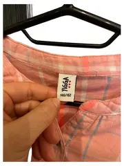 Vorschaubild 6 von Mädchen Sommerkleid kariert rosa Tunika Gürtel Gr. 146/152