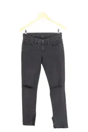 Vorschaubild 1 von Destroyed Jeans Damen W26/34 Grau Skinny Ripped Knee