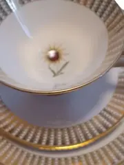 Vorschaubild 3 von Bavaria Kaffeegedeck 3-tlg Tasse Untertasse Teller Gold Blume