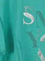 Vorschaubild 4 von Damen T-Shirt 54 7XL Türkis Schriftzug Glitzer Casual