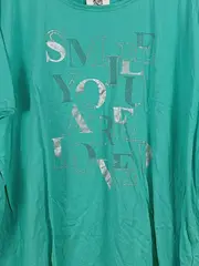 Vorschaubild 3 von Damen T-Shirt 54 7XL Türkis Schriftzug Glitzer Casual