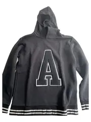 Vorschaubild 1 von Kinder Kapuzenpullover Hoodie Gr. 158 Schwarz mit A-Motiv