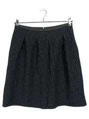 Vorschaubild 1 von Damen Faltenrock Grau M 38 Feminin Strukturmuster Midirock