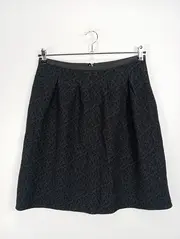 Vorschaubild 2 von Damen Faltenrock Grau M 38 Feminin Strukturmuster Midirock