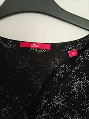 Vorschaubild 3 von Damen Bluse Langarm Schwarz Florales Muster Einheitsgröße