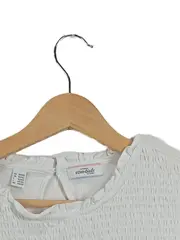 Vorschaubild 2 von Damen T-Shirt Weiß Gr. 40/42 Feminin mit Raffung Kurzarm
