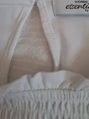 Vorschaubild 3 von Damen T-Shirt Weiß Gr. 40/42 Feminin mit Raffung Kurzarm