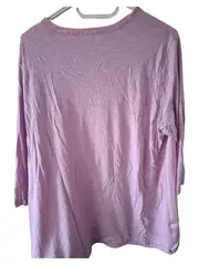 Vorschaubild 2 von Damen Bluse Gr. 44 Lila Casual 3/4-Arm Viskose