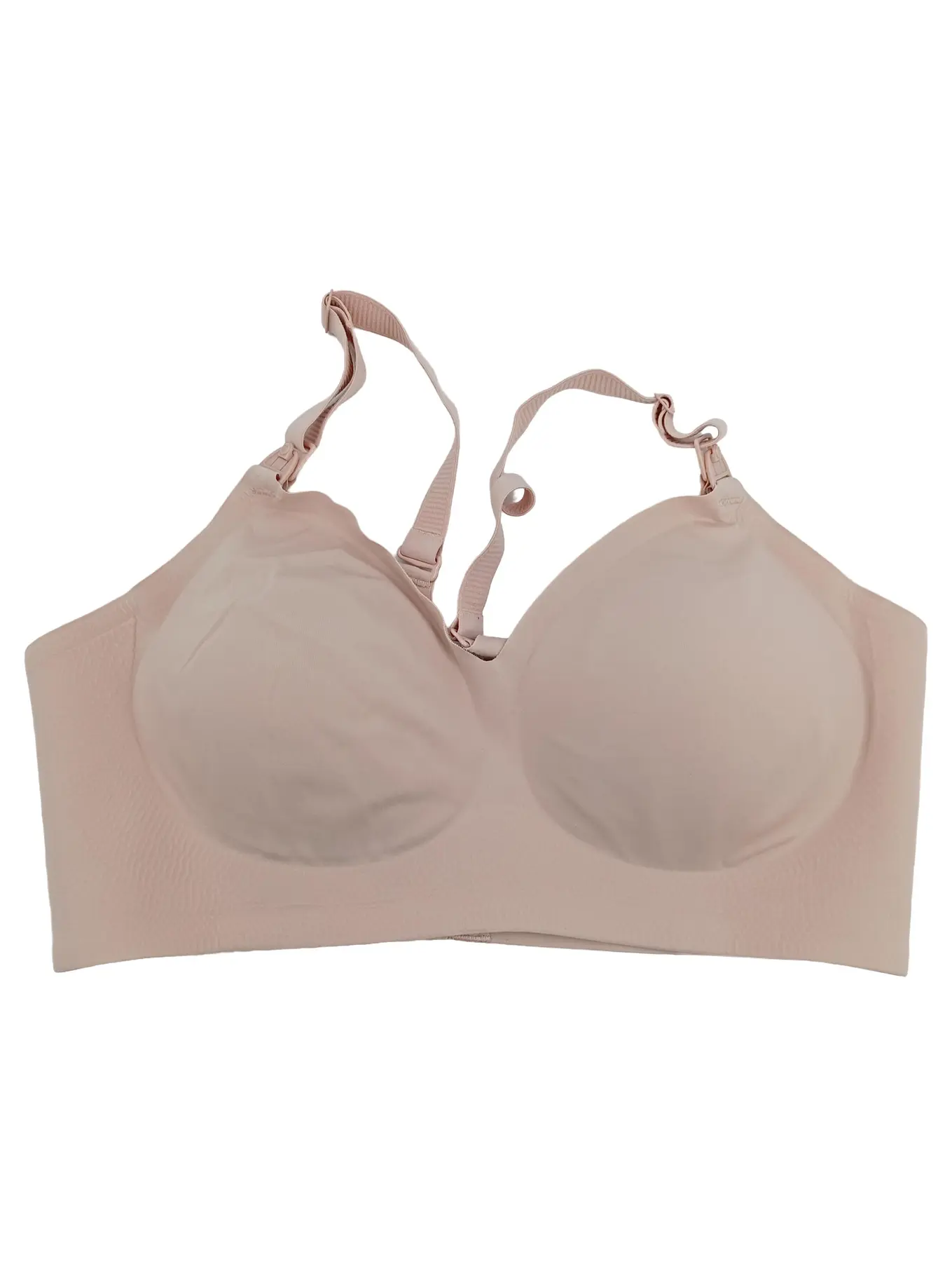 MOMCOZY Still-Nachthemd Damen Gr. 40/L Beige Komfortabel