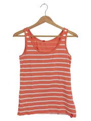 Vorschaubild 1 von Damen Top Tanktop gestreift orange weiß Gr. M