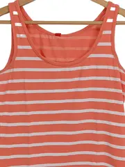 Vorschaubild 3 von Damen Top Tanktop gestreift orange weiß Gr. M