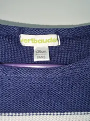 Vorschaubild 4 von Strickkleid Mädchen Gr. 126/128 Blau Gestreift Star