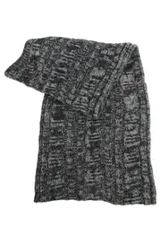 Vorschaubild 1 von Damen Schal Grau Polyacryl Zopfstrickmuster Meliert Elegant Klassisch