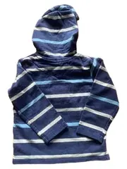 Vorschaubild 3 von Kapuzenpullover Gr. 80 Baby Junge blau gestreift Teddybär Applikation