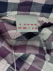 Vorschaubild 4 von Damen Hemdbluse Gr. 38/M Kariert Mehrfarbig Casual Langarm