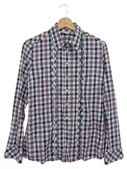 Vorschaubild 1 von Damen Hemdbluse Gr. 38/M Kariert Mehrfarbig Casual Langarm