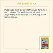 Vorschaubild 3 von 6 erste Puzzles Bauernhof Kleinkindpuzzle ab 3 Jahren mit Holzfigur