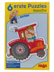Vorschaubild 1 von 6 erste Puzzles Bauernhof Kleinkindpuzzle ab 3 Jahren mit Holzfigur