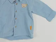 Vorschaubild 3 von Kinder Freizeithemd Gr. 62 Blau mit Teddy-Applikation Baumwolle
