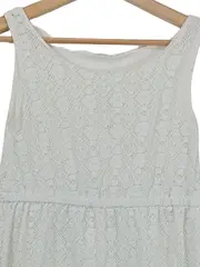 Vorschaubild 2 von Damen Sommerkleid Weiß Spitze Häkelei Gr. M 38 Feminin Elegant