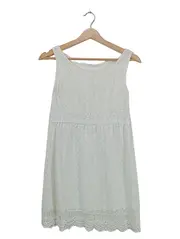 Vorschaubild 1 von Damen Sommerkleid Weiß Spitze Häkelei Gr. M 38 Feminin Elegant