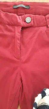 Vorschaubild 2 von Damen Stoffhose Slim Fit Gr. 36 Rot Chino Hose
