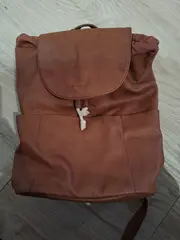Vorschaubild 3 von Damen Leder Rucksack Braun Casual Alltag Freizeit