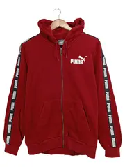 Vorschaubild 1 von Herren Sweatjacke Kapuzenjacke Rot Gr. 46/S Logo-Streifen