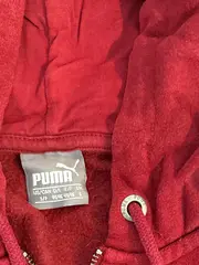 Vorschaubild 3 von Herren Sweatjacke Kapuzenjacke Rot Gr. 46/S Logo-Streifen