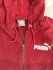Vorschaubild 5 von Herren Sweatjacke Kapuzenjacke Rot Gr. 46/S Logo-Streifen