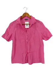 Vorschaubild 1 von Damen Bluse Gr. 42/L Rosa Klassisch Feminin Stickerei