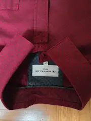 Vorschaubild 4 von Herren Langarmhemd Fitted Bordeaux Rot Gr. XXL Baumwolle