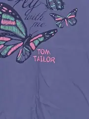 Vorschaubild 3 von Mädchen T-Shirt Lila Gr. 146 Casual Schmetterlingsprint