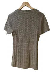 Vorschaubild 2 von Damen Strickkleid Gr. 38 Braun Casual Zopfmuster Lochmuster