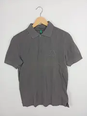 Vorschaubild 2 von Poloshirt Herren Grau Strukturmuster Kurzarm S