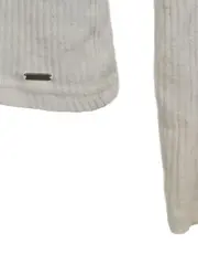 Vorschaubild 5 von Damen Langarmshirt Gr. 36/S Weiß Casual Rippstrick