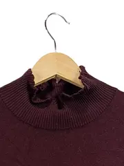 Vorschaubild 3 von Damen Pullover Rollkragen Gr. 36/S Rot Basic