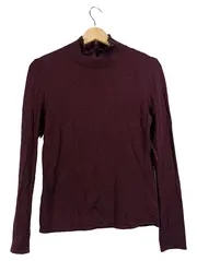 Vorschaubild 1 von Damen Pullover Rollkragen Gr. 36/S Rot Basic