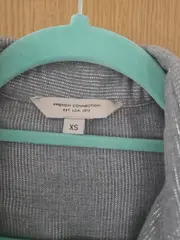 Vorschaubild 4 von Damen Bluse Grau Metallic Gr. 34/XS Kurzarm Modern