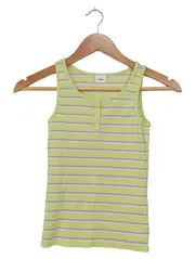 Vorschaubild 1 von Kinder Top Gr. 152 Grün Lila Gestreift Casual Rippstrick